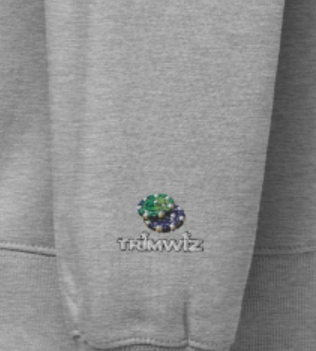 Embroidered Poker Sleeve Trim box hoodie